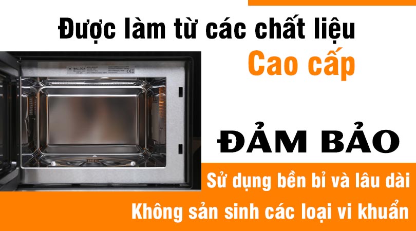 Chất liệu của lò vi sóng Malloca cao cấp